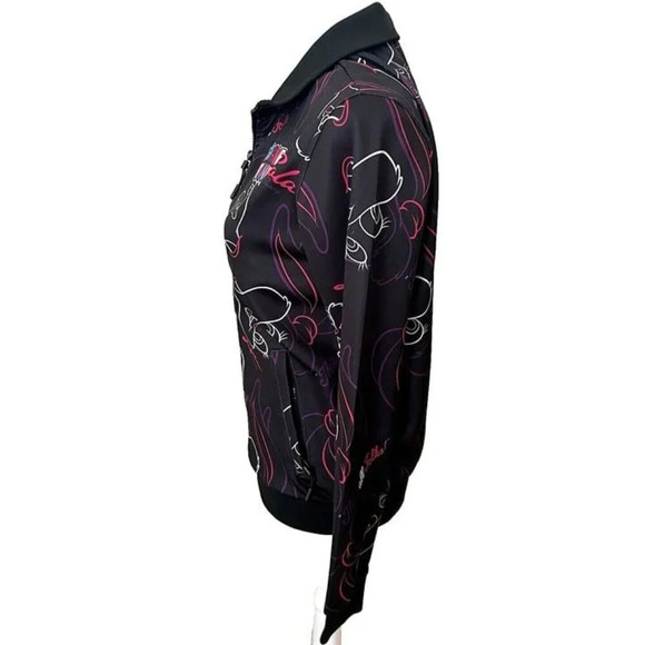 Looney Tunes Lola Bunny Space Jam Cartoon Black Graphic Full Zip Jacket 90s y2k - Picture 2 of 9